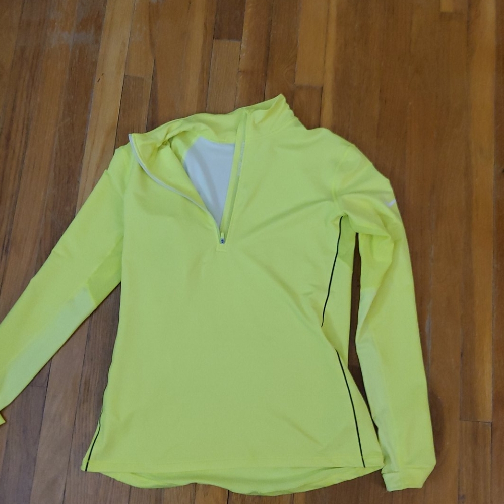 Neon yellow Nike pro sweater EUC